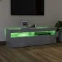 TV stand with LED lights in concrete gray, 120x35x40 cm by vidaXL, TV Furniture - Ref: Foro24-804377, Price: 73,48 €, Discoun...