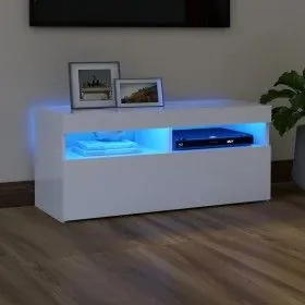 TV-Möbel mit LED-Leuchten Weiß 90x35x40 cm von vidaXL, TV-Möbel - Ref: Foro24-804382, Preis: 59,73 €, Rabatt: %