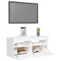 TV-Möbel mit LED-Leuchten Weiß 90x35x40 cm von vidaXL, TV-Möbel - Ref: Foro24-804382, Preis: 59,73 €, Rabatt: %