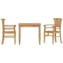 Juego de comedor para jardín 3 pzas madera maciza de teca de vidaXL, Conjuntos de jardín - Ref: Foro24-3155759, Precio: 390,8...