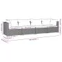 Gartenmöbel-Set 4-teilig mit schwarzen Polstern aus synthetischem Rattan von vidaXL, Gartensets - Ref: Foro24-3101423, Preis:...