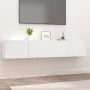 Muebles para TV 2 uds madera de ingeniería blanco 80x30x30 cm de vidaXL, Muebles TV - Ref: Foro24-804535, Precio: 106,04 €, D...