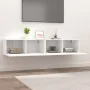 Muebles para TV 2 uds madera de ingeniería blanco 80x30x30 cm de vidaXL, Muebles TV - Ref: Foro24-804535, Precio: 106,04 €, D...