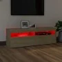 TV-Schrank mit LED-Leuchten Sonoma-Eiche 120x35x40 cm von vidaXL, TV-Möbel - Ref: Foro24-804376, Preis: 79,03 €, Rabatt: %