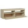 TV-Schrank mit LED-Leuchten Sonoma-Eiche 120x35x40 cm von vidaXL, TV-Möbel - Ref: Foro24-804376, Preis: 79,03 €, Rabatt: %