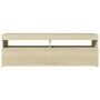 TV-Schrank mit LED-Leuchten Sonoma-Eiche 120x35x40 cm von vidaXL, TV-Möbel - Ref: Foro24-804376, Preis: 79,03 €, Rabatt: %