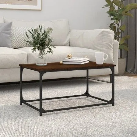 Couchtisch aus braunem Eichenholz und Eisen, 80 x 50 x 40 cm von vidaXL, Couchtisch - Ref: Foro24-823296, Preis: 41,82 €, Rab...