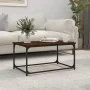 Couchtisch aus braunem Eichenholz und Eisen, 80 x 50 x 40 cm von vidaXL, Couchtisch - Ref: Foro24-823296, Preis: 41,82 €, Rab...