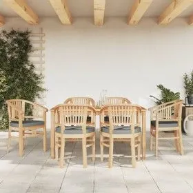 7-piece solid teak wood garden dining set by vidaXL, Garden sets - Ref: Foro24-3155772, Price: 1,00 €, Discount: %