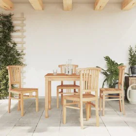 5-piece solid teak wood garden dining set by vidaXL, Garden sets - Ref: Foro24-3155766, Price: 604,09 €, Discount: %