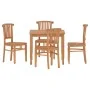 Juego de comedor para jardín 5 piezas madera maciza de teca de vidaXL, Conjuntos de jardín - Ref: Foro24-3155766, Precio: 604...