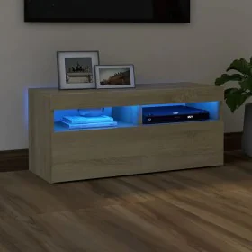 TV-Schrank mit LED-Leuchten Sonoma-Eiche 90x35x40 cm von vidaXL, TV-Möbel - Ref: Foro24-804385, Preis: 60,02 €, Rabatt: %