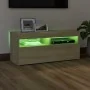 TV cabinet with LED lights Sonoma oak 90x35x40 cm by vidaXL, TV Furniture - Ref: Foro24-804385, Price: 60,02 €, Discount: %