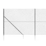 Wire fence with anchor spikes anthracite gray 1.6x25 m by vidaXL, fence panels - Ref: Foro24-153980, Price: 298,92 €, Discoun...