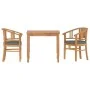 Juego de comedor para jardín 3 pzas madera maciza de teca de vidaXL, Conjuntos de jardín - Ref: Foro24-3155757, Precio: 455,8...
