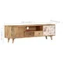 Mueble de TV de madera maciza de mango 140x30x40 cm de vidaXL, Muebles TV - Ref: Foro24-249856, Precio: 297,51 €, Descuento: %
