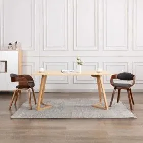 Sillas de comedor 2 unidades madera curvada y tela gris de vidaXL, Sillas de comedor - Ref: Foro24-287389, Precio: 349,40 €, ...
