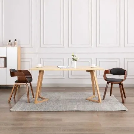 Dining chairs 2 units curved wood and gray fabric by vidaXL, dining chairs - Ref: Foro24-287389, Price: 349,40 €, Discount: %
