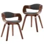 Dining chairs 2 units curved wood and gray fabric by vidaXL, dining chairs - Ref: Foro24-287389, Price: 349,40 €, Discount: %