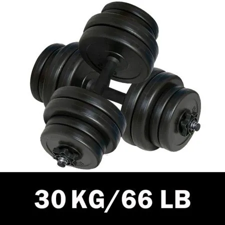 Juego de mancuernas 2x15 kg de vidaXL, Peso libre - Ref: Foro24-90267, Precio: 69,24 €, Descuento: %