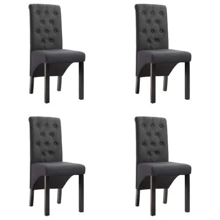 Sillas de comedor 4 unidades tela gris oscuro de vidaXL, Sillas de comedor - Ref: Foro24-276965, Precio: 386,40 €, Descuento: %
