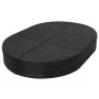 Garden lounger with black synthetic rattan cushions by vidaXL, Outdoor beds - Ref: Foro24-42940, Price: 302,34 €, Discount: %