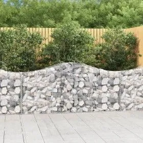 Gabion baskets 5 pcs arch shape iron 200x30x80/100 cm by vidaXL, Pots and planters - Ref: Foro24-3145412, Price: 342,44 €, Di...