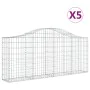 Gabionenkörbe 5 Stück bogenförmiges Eisen 200x30x80/100 cm von vidaXL, Töpfe und Pflanzgefäße - Ref: Foro24-3145412, Preis: 3...