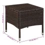 Garden chairs and stool with brown synthetic rattan cushions by vidaXL, Garden chairs - Ref: Foro24-44090, Price: 107,94 €, D...