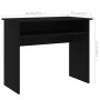 Schwarzer Sperrholzschreibtisch 90x50x74 cm von vidaXL, Schreibtische - Ref: Foro24-801171, Preis: 66,39 €, Rabatt: %