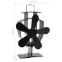 Ventilador de estufa accionado por calor 5 aspas negro de vidaXL, Ventiladores para chimeneas de leña - Ref: Foro24-51238, Pr...