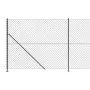 Wire fence with anthracite gray flange 2.2x25 m by vidaXL, fence panels - Ref: Foro24-153999, Price: 182,79 €, Discount: %