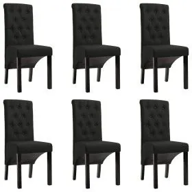 Dining chairs 6 units of black fabric by vidaXL, dining chairs - Ref: Foro24-276976, Price: 546,27 €, Discount: %