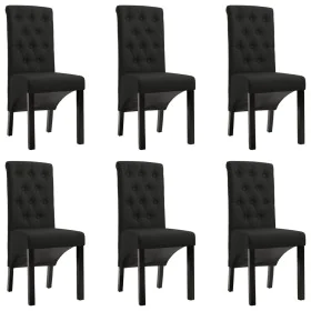 Sillas de comedor 6 unidades de tela negra de vidaXL, Sillas de comedor - Ref: Foro24-276976, Precio: 546,19 €, Descuento: %