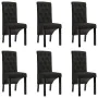 Esszimmerstühle 6 Einheiten aus schwarzem Stoff von vidaXL, Essstühle - Ref: Foro24-276976, Preis: 554,89 €, Rabatt: %