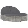 Lounger for 2 people with gray synthetic rattan cushions by vidaXL, Outdoor beds - Ref: Foro24-48127, Price: 426,16 €, Discou...