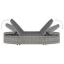 Lounger for 2 people with gray synthetic rattan cushions by vidaXL, Outdoor beds - Ref: Foro24-48127, Price: 426,16 €, Discou...