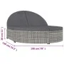 Lounger for 2 people with gray synthetic rattan cushions by vidaXL, Outdoor beds - Ref: Foro24-48127, Price: 426,16 €, Discou...