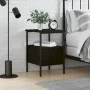 Mesita de noche madera de ingeniería negro 34x36x50 cm de vidaXL, Mesitas de noche - Ref: Foro24-826043, Precio: 42,05 €, Des...