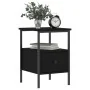 Mesita de noche madera de ingeniería negro 34x36x50 cm de vidaXL, Mesitas de noche - Ref: Foro24-826043, Precio: 42,05 €, Des...