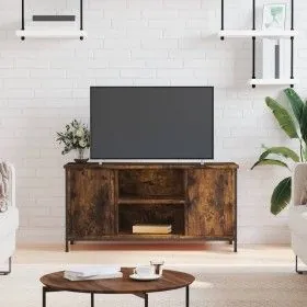 Smoked oak plywood TV cabinet 100x40x50 cm by vidaXL, TV Furniture - Ref: Foro24-832765, Price: 67,28 €, Discount: %