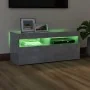 Mueble de TV con luces LED gris hormigón 90x35x40 cm de vidaXL, Muebles TV - Ref: Foro24-804386, Precio: 63,67 €, Descuento: %