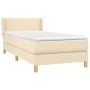 Box spring bed with cream fabric mattress 90x190 cm by vidaXL, Beds and slatted bases - Ref: Foro24-3130078, Price: 310,59 €,...