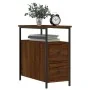Oak brown engineered wood bedside table 30x60x60 cm by vidaXL, Nightstands - Ref: Foro24-826071, Price: 55,93 €, Discount: %