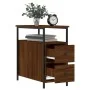 Mesita de noche madera de ingeniería marrón roble 30x60x60 cm de vidaXL, Mesitas de noche - Ref: Foro24-826071, Precio: 55,93...