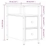 Oak brown engineered wood bedside table 30x60x60 cm by vidaXL, Nightstands - Ref: Foro24-826071, Price: 55,93 €, Discount: %