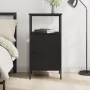 Black engineered wood nightstand 41x31x80 cm by vidaXL, Nightstands - Ref: Foro24-825923, Price: 47,67 €, Discount: %