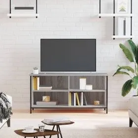 Sonoma gray plywood TV cabinet 100x40x50 cm by vidaXL, TV Furniture - Ref: Foro24-832776, Price: 57,64 €, Discount: %