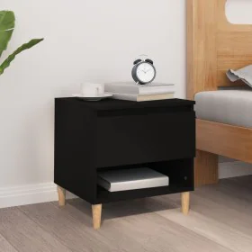Schwarzer Nachttisch aus Sperrholz, 50 x 46 x 50 cm von vidaXL, Nachttische - Ref: Foro24-819534, Preis: 44,24 €, Rabatt: %