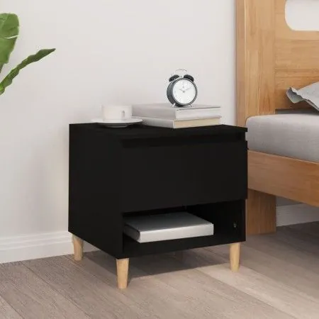 Schwarzer Nachttisch aus Sperrholz, 50 x 46 x 50 cm von vidaXL, Nachttische - Ref: Foro24-819534, Preis: 44,24 €, Rabatt: %